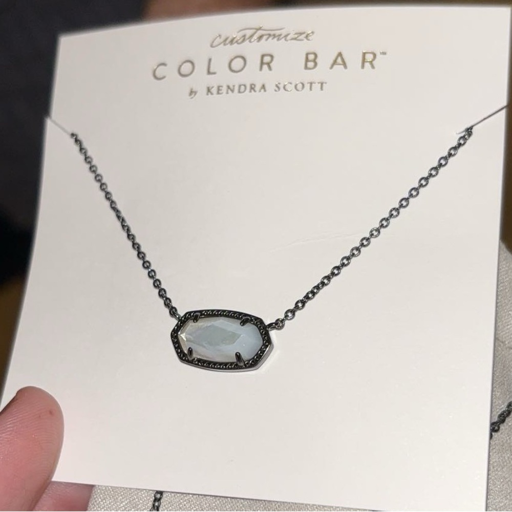 Elisa gunmetal with ivory mother of pearl